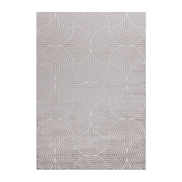Giron Wave Greige Konstsilkesmatta
