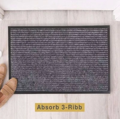 Dørmatte Absorb 3-ribb Lys Grå