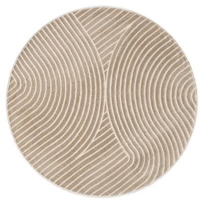 Rund Bella Spin Mørk Beige