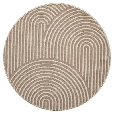 Rund Bella Zen Mørk Beige