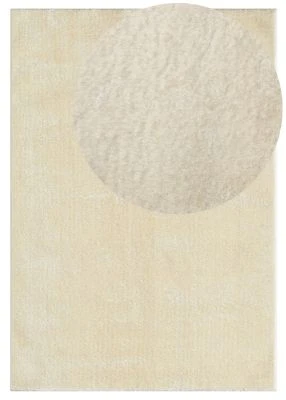 Vaskbar Blød Ryateppe Cloudy Lys Beige