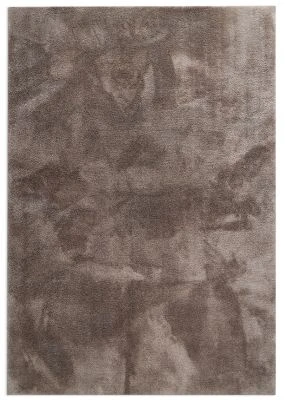 Vaskbar Blød Ryateppe Fluffy Taupe