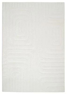 Vaskbar myk Ryateppe Fuzzy Vega Offwhite