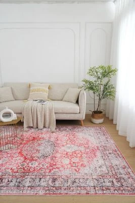 Vaskbar Wilton-Teppe Noel Flame Rød