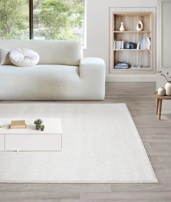 Uldteppe-look Nordic Offwhite