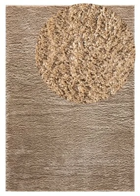 Blød Ryateppe Softy Mørk Beige