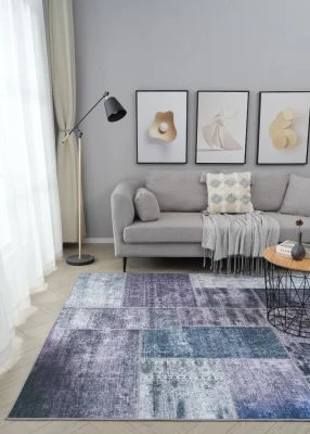 Patchwork Teppe Vero Rosso Grå