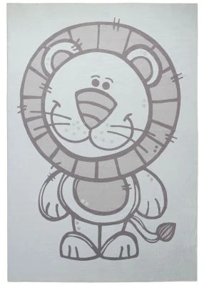 Børne Teppe Zappy Lion Krem