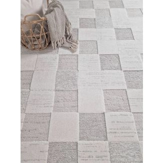 Løper Elarra Draxen Grå/Hvit Moderne Teppe