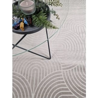 Giron Wave Greige Konstsilkesmatta