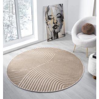 Rund Bella Spin Mørk Beige