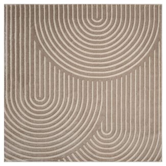 Kvadratisk Bella Zen Mørk Beige