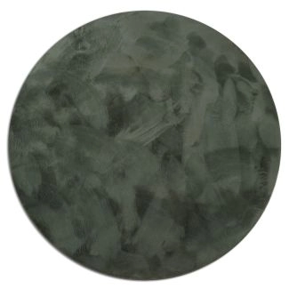 Rund Cat Grønn Vaskbart Pels-teppe