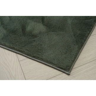 Kvadratisk Cat Grønn Vaskbart Pels-teppe