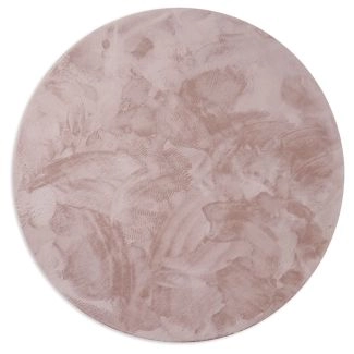 Rund Cat Lyserosa Vaskbart Pels-teppe