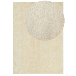 Vaskbar myk Ryateppe Cloudy Lys Beige