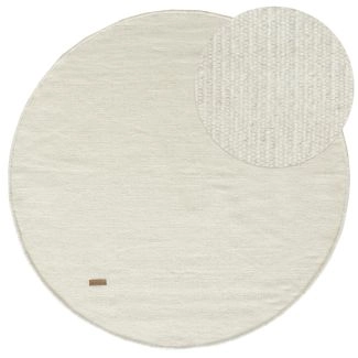 Rund Dalen Offwhite Ullteppe