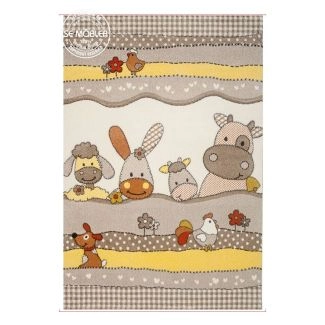 Barneteppe Diamond Farmen Beige