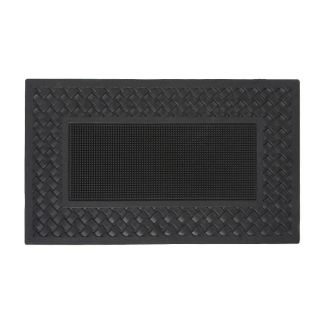 Dørmatte Flätad Pinmat Svart