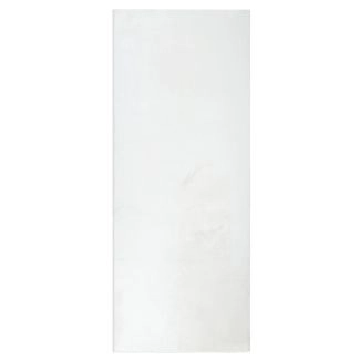 Løper Glossy Offwhite Myk Pels-look Teppe