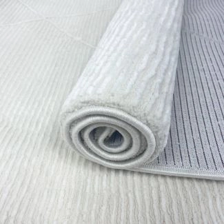 Viskose-look Teppe Inana Pin Krem