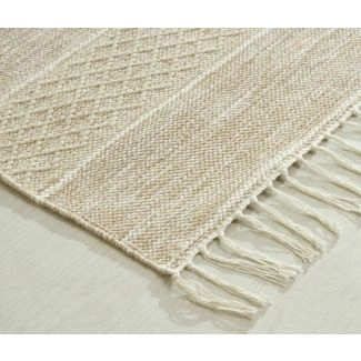 Løper Loke Beige Rutteteppe