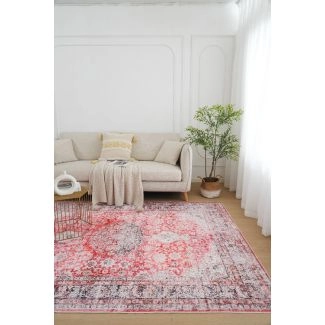 Vaskbar Wilton-Teppe Noel Flame Rød