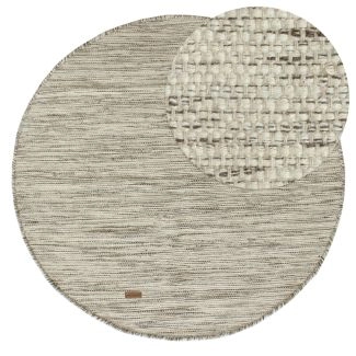 Rund Norrsken Taupe Ullteppe