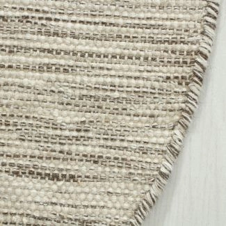 Rund Norrsken Taupe Ullteppe