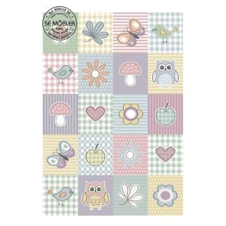 Maskinvevd Wilton-teppe Pastel Skog Pastell