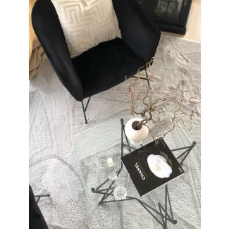 Kvadratisk Rabbit Eco Sølv Pels Teppe