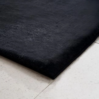 Kvadratisk Rabbit Eco Svart Pels Teppe