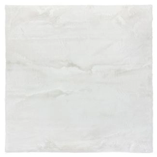 Kvadratisk Rabbit Eco Hvit Pels Teppe