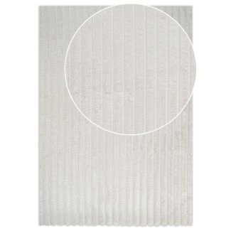 Vaskbart Pels-teppe Rabbit Stripe Offwhite