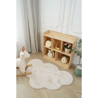 Barneteppe Myk PelslookMyk Pelslook Rabbit Cloud Lys Beige
