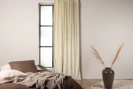Fløyelsgardin 2-pak Lavendelvind Beige