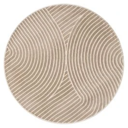 Rund Bella Spin Mørk Beige