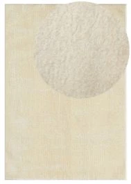 Vaskbar Blød Ryateppe Cloudy Lys Beige