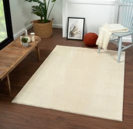 Vaskbar Blød Ryateppe Cloudy Lys Beige