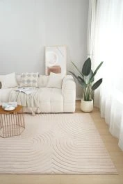 Vaskbart Pels-teppe Rabbit Bene Lys Beige