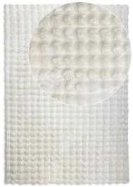 Vaskbart Pels-teppe Rabbit Bubble Offwhite