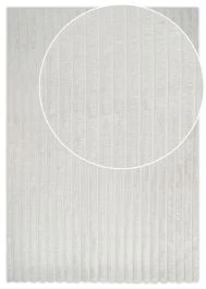 Vaskbart Pels-teppe Rabbit Stripe Offwhite