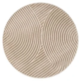 Rund Bella Spin Mørk Beige