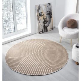 Rund Bella Spin Mørk Beige