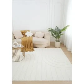 Vaskbar myk Ryateppe Fuzzy Lumo Offwhite