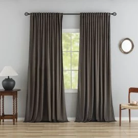 Romformørkende Velourgardin 2-pak Mathilde Taupe