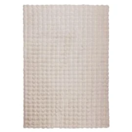 Vaskbart Pels-teppe Rabbit Bubble Lys Beige