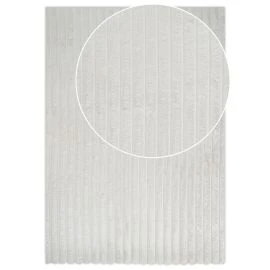 Vaskbart Pels-teppe Rabbit Stripe Offwhite