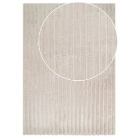 Vaskbart Pels-teppe Rabbit Stripe Lys Beige