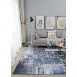 Patchwork Teppe Vero Rosso Grå